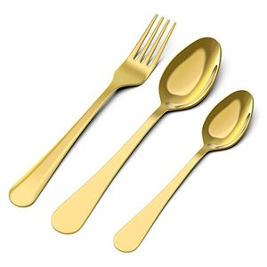Ensemble de couverts en métal avec poignée de designer royale finition dorée pour la maison et le mariage ensembles de couverts de vaisselle - Product Image 3