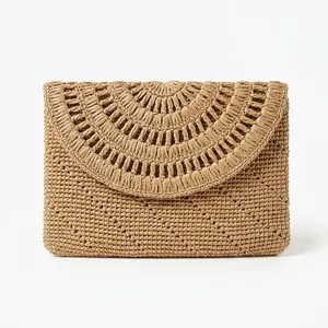 Pochettes Bohèmes au Crochet avec Pompon et Motif Géométrique – Sacs à Main Femme pour l'Été et Usage Quotidien - Product Image 1