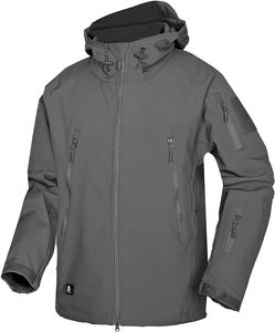 Men's Fashionable <b>Waterproof</b> Breathable Softshell <b>Winter</b> Windbreaker <b>Jacket</b> Hooded Reversible Design Embroidery Stand Collar - Product Image 6