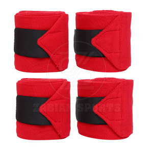 Vendajes de polo de caballo ajustables con cierre de velcro Envolturas de polo de caballo de lana suave para entrenamiento y equitación - Product Image 3