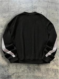 เสื้อสเวตเตอร์ผู้ชายสำหรับฤดูหนาว, เสื้อสเวตเตอร์คอกลมแขนยาวทรงหลวมมีฮู้ดลายดิจิตอลหลายแบบผ้าฝ้ายโพลีเอสเตอร์ - Product Image 6