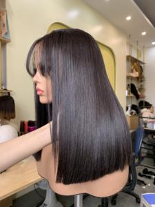Single Donor Vietnamese Human Hair Bone Straight Natural Color All Color Customize <b>Fringe</b> <b>Wig</b> Style - Product Image 3
