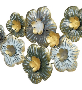 Precio de fábrica hecho a mano flores de Metal decoración de arte de la pared recién llegado esculturas de arte de pared de Metal únicas - Product Image 4