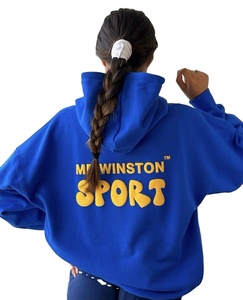 Custom Puff Print Hoodie Heavyweight 500GSM <b>Thick</b> <b>Fleece</b> Oversized Drop Shoulder Men Women Embossed Logo Sweatshirt Wholesale - Product Image 1