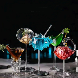JUXINDA Bicchieri Creativi per Cocktail Molecolari <span class=keywords><strong>Calici</strong></span> Unici a Forma di Polpo <span class=keywords><strong>e</strong></span> Pesce Palla <span class=keywords><strong>e</strong></span> Bicchieri da Vino a Forma di Uccello - Product Image 3