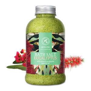 Aromatika Sal Marina Natural de Eucalipto para Baño Corporal 600g con Aceite Esencial Estimulante y Extracto de Plátano - Product Image 1
