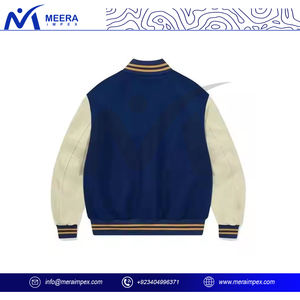 Blouson aviateur universitaire High Street pour hommes hiver laine épaisse manches en cuir broderie personnalisée Baseball College Letterman Streetwear - Product Image 3