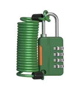 4 अंकों का संयोजन हेलमेट पैडलॉक केबल लॉक जिम लॉक, बाइक लॉकर यात्रा सामान के लिए 3.28फीट लचीला स्टील लॉक - Product Image 2