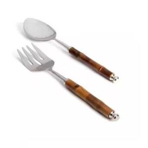 Juego de cubiertos de metal, nuevo aspecto, cubiertos de metal, servidor de ensalada, elegante para el hogar, cocina, restaurante, utensilios de cocina, artículo de uso - Product Image 1
