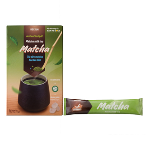 Thé au lait Matcha instantané INSTANT DELIGHT Matcha 160g par boîte REXUN BRAND thé au lait frais pour la santé fabriqué au Viet Nam - Product Image 5