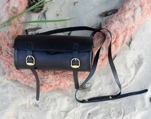 Bolso de Mensajero de un solo hombro de cuero genuino para mujer, ligero, nuevo cilindro, monedero, cremallera, sangría rómbica - Product Image 3