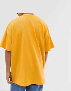 Surdimensionné Baggy T-shirts Uni Pour Hommes Teint Nouveau Style Ras Du Cou En Gros Pas Cher Blanc Surdimensionné T-shirt 2025 - Product Image 2