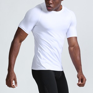 Fabrication de chemise de compression personnalisée T-shirt de gymnastique pour hommes léger, respirant, entraînement musculaire, course à pied Chemise de gymnastique à séchage rapide pour hommes - Product Image 2