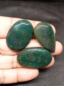 Piedra preciosa heliotrópica verde y roja de cristal de piedra de sangre natural para curar, hacer joyas - Product Image 2