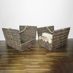 Artex Dong Thap Handwoven Wicker Log Carrier <b>Basket</b> Stylish Practical Storage for <b>Firewood</b> and Home - Product Image 1