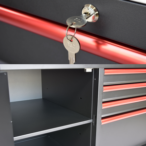 Armoire à outils en acier de 132cm avec 05 tiroirs Coffre à outils roulants personnalisable pour garage et entrepôt Support OEM Vente en gros - Product Image 3