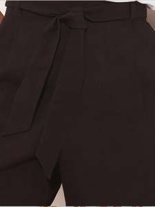 Short d'été pour femme taille haute à lacets mimétisme lin bambou élastique coton lavé confortable et élégant - Product Image 4