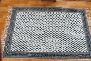 Jaipuri Hand Block Print Designer Tapis 10% fait à la main Dhurries Tapis de jeu Tapis lavable pour la décoration du salon et l'utilisation de la voiture - Product Image 2