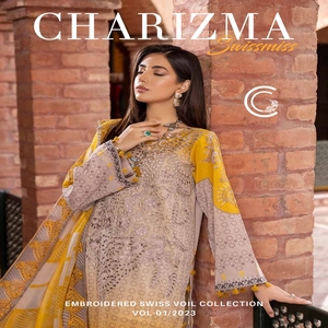 Venta de 2024 trajes de marca paquistaníes originales OF Charizma vol Swiss ropa india y paquistaní elegante y hermosa al por mayor - Product Image 3