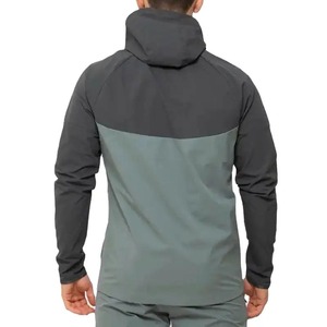 Chaqueta cortavientos de dos piezas de verano personalizada para hombre, chaqueta cortavientos informal de nailon y poliéster, cuello con capucha - Product Image 2