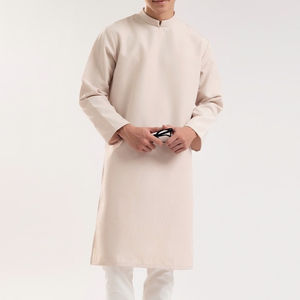 TST 19194 Manteau AO DAI moderne pour homme en toile texturée de qualité supérieure, coupe décontractée, long, design traditionnel vietnamien, livraison rapide - Product Image 3