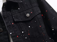 Chaqueta Vaquera Juvenil de Última Moda, Bordada Personalizada, con Revestimiento Lavado, Transpirable, Cortavientos, de Corte Holgado, con Degradado, para Hombre y Mujer