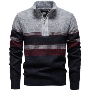 Suéter Personalizable OEM ODM para Hombre, de Invierno, Manga Larga, con Diseño Geométrico Peludo, Tejido Transpirable y Orgánico, Algodón BCI - Product Image 3