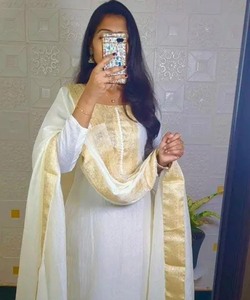 BOLLYWOOD VICHITRA JACQUARD LACE BORDER TRABAJO TOP BOTTOM DUPATTA OFFICE WEAR PRECIO AL POR MAYOR ROPA ÉTNICA - Product Image 2