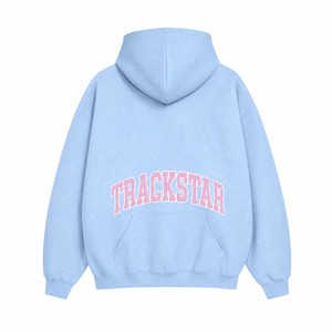 Sudadera con Capucha Trackstar para Hombre y Mujer, con Logotipo Personalizado, Hombros Caídos, Estilo Urbano, Fabricante de Sudaderas, Pedido al por Mayor TS-HD-069 - Product Image 3