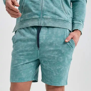 Pantalones cortos informales con lavado ácido para hombre, superventas, color personalizado, 2024 algodón, secado rápido, precio de fábrica, talla M, 100% - Product Image 3