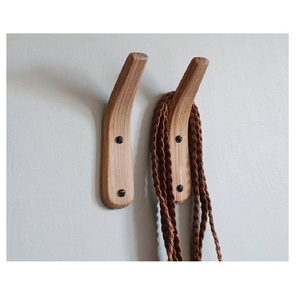 <b>Wooden</b> Hooks Wall Mounted, Coat Hooks Vintage Single Wood Wall Hooks Heavy Duty for Coats Hat, Key, Cap, Bag, Scarf, Hanging - Product Image 1