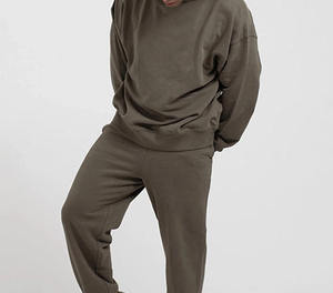 Sudaderas con capucha de gran tamaño para hombre, de algodón 100% Sudadera con capucha, sudadera lisa en blanco para hombre, sudadera gruesa de lana con hombros caídos, sudadera de talla grande - Product Image 4