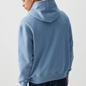 Sudadera con Capucha forrada de lana sólida para hombre con bolsillo de canguro Diseño de hombro caído Sudaderas con capucha duraderas - Product Image 2