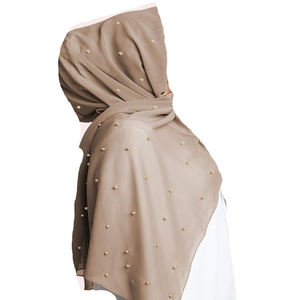 Écharpe en mousseline de soie épaisse de couleur unie, bulle épaisse, mousseline de soie épaisse, Hijab musulman tuding femmes châle COK - Product Image 6