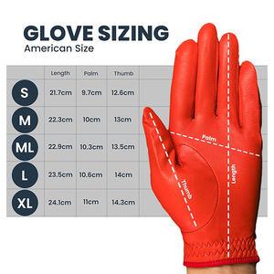 Guantes de golf de cuero genuino tamaño personalizado mano izquierda derecha transpirable piel de oveja pura guantes de golf cómodos guantes de golf deportivos - Product Image 6