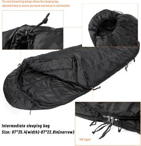 Unisex tất cả các mùa Modular Túi ngủ hệ thống với không thấm nước bivy bìa vải ấm multilayered Woodland <span class=keywords><strong>Multicam</strong></span> ngụy trang - Product Image 3