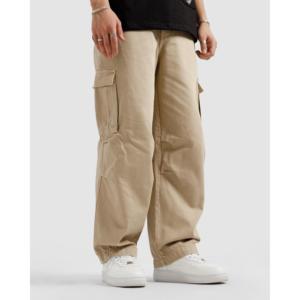 Pantalon cargo ample en coton 100% avec logo personnalisable, motif droit, décorations latérales à rayures colorées - Taille XL - Product Image 2