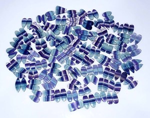 Haute qualité prix de gros Fluorite paire pierres précieuses en vrac haute qualité Fluorite paire Cabochon pour la fabrication de bijoux - Product Image 3
