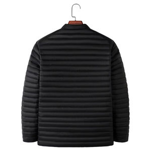 Abrigo acolchado personalizable con costuras duraderas y ligeras de invierno para hombre, prendas de vestir con cremallera informal, chaqueta Bomber a prueba de viento, venta al por mayor - Product Image 3