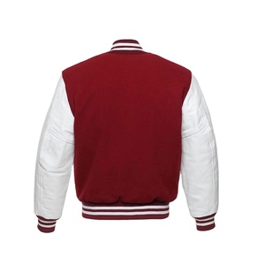 Custom Men's Wool <b>Leather</b> Varsity <b>Jacket</b> Stand Collar <b>Winter</b> Street Style with Blank Letterman CollegeBaseballjacket for men - Product Image 3