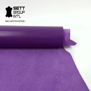 OEM 100% แท้ผักหนังวัวฟอกฝาดสีม่วง0.7-1.5มม. กระโปรงน่องเข็มขัดโซฟาหนังวัวแท้สำหรับงานฝีมือ - Product Image 1