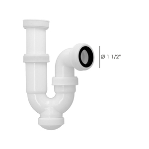 Sifone Curvo Estensibile, 1 1/2" O/ 40 mm con Dado di Bloccaggio - Product Image 4
