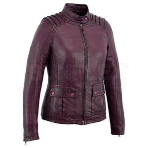 แจ็กเก็ตหนังน้ำหนักเบาสำหรับผู้หญิงสวมใส่สบายระบายอากาศได้ดีสวมใส่ง่ายพร้อมกระบวนการที่เสร็จแล้ว - Product Image 5