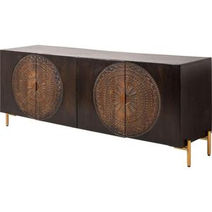 DERNIÈRE ARMOIRE DORÉE ET NOIRE FINITION COULEUR NATURELLE MEUBLES DE SALON AVEC PIEDS EN FER MEILLEURE QUALITÉ DE JODHPUR - Product Image 1