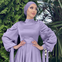Nouveautés 2024 ODM Dubaï Abaya arabe pour femmes en polyester, grande taille, ouverte sur le devant, élégante, respirante, sans couture, anti-plis, printemps