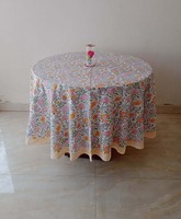 Nappe rectangulaire 100 % coton faite à la main, motif uni multicolore, moderne et personnalisable pour la maison, les mariages, les fêtes et l'extérieur