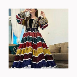 Robe kuchi vintage ethnique tribal, robe multicolore traditionnelle de fête afghane/pakistanaise Kuchi et robe de mariée mariée asiatique - Product Image 4