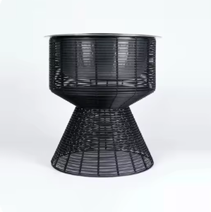 Brasero de jardin de grande qualité, finition noire mate, design en fil métallique, décoratif, à prix compétitif - Product Image 1