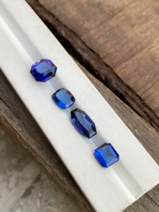 Lote de piedras preciosas de zoisita azul Natural 100% certificado, lupa limpia, forma de mezcla de 22,32 quilates, corte de tanzanita Bio Color sin calentar - Product Image 2