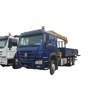 <b>Used</b> HOWO 6×4 371HP Chassis Cargo <b>Truck</b> with Telescopic Boom Loader <b>Crane</b> 10T 14m - Product Image 3